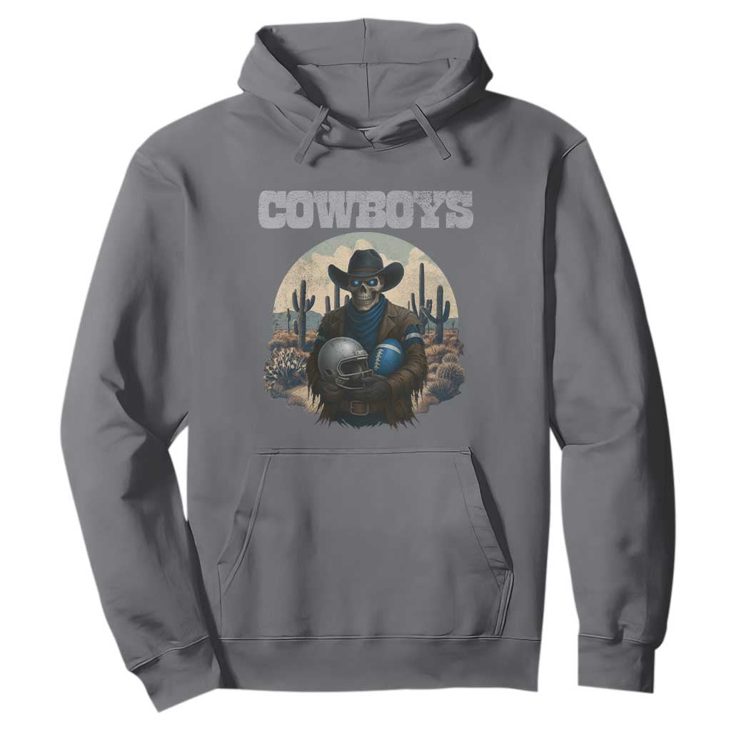 Skeleton Cowboy FB Player Hoodie Western Fan Gift TS12 Charcoal Print Your Wear