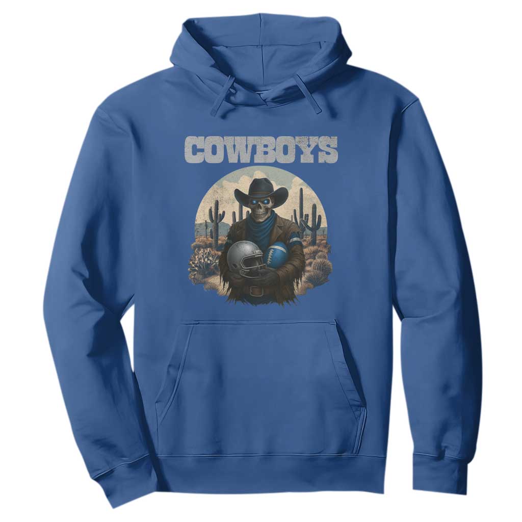 Skeleton Cowboy FB Player Hoodie Western Fan Gift TS12 Royal Blue Print Your Wear