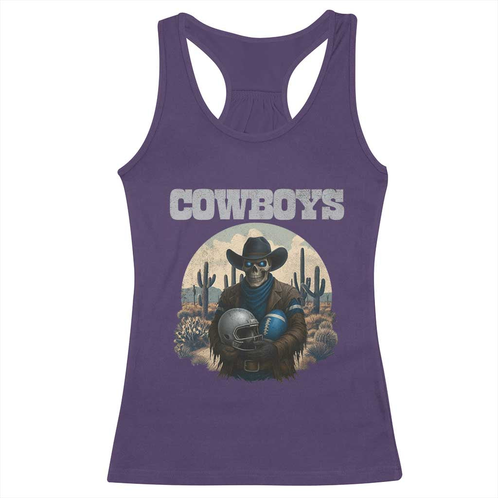 Skeleton Cowboy FB Player Racerback Tank Top Western Fan Gift TS12 Purple Print Your Wear