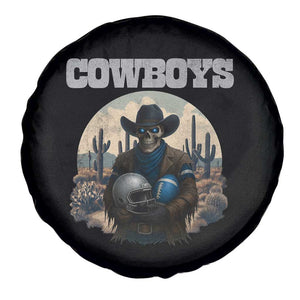 Skeleton Cowboy Football Player Spare Tire Cover Western Fan Gift TS12 Print Your Wear