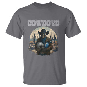 Skeleton Cowboy Football Player T Shirt Western Fan Gift TS12 Charcoal Print Your Wear