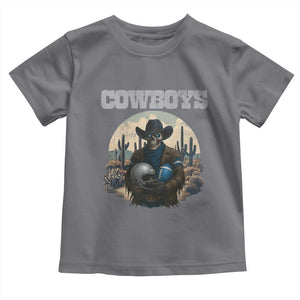Skeleton Cowboy Football Player Toddler T Shirt Western Fan Gift TS12 Charcoal Print Your Wear