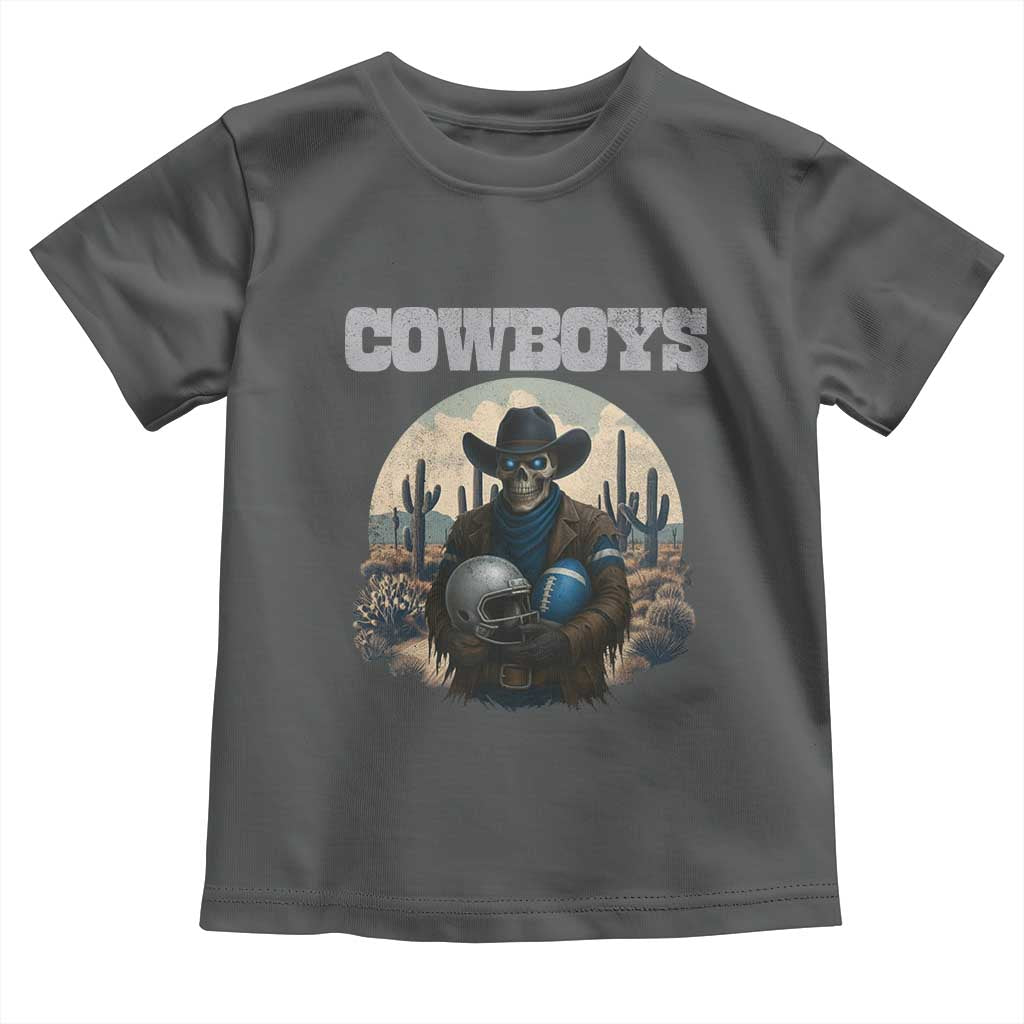 Skeleton Cowboy FB Player Toddler T Shirt Western Fan Gift TS12 Dark Heather Print Your Wear