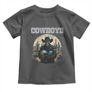 Skeleton Cowboy Football Player Toddler T Shirt Western Fan Gift TS12 Dark Heather Print Your Wear
