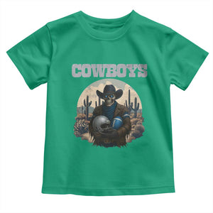 Skeleton Cowboy Football Player Toddler T Shirt Western Fan Gift TS12 Irish Green Print Your Wear