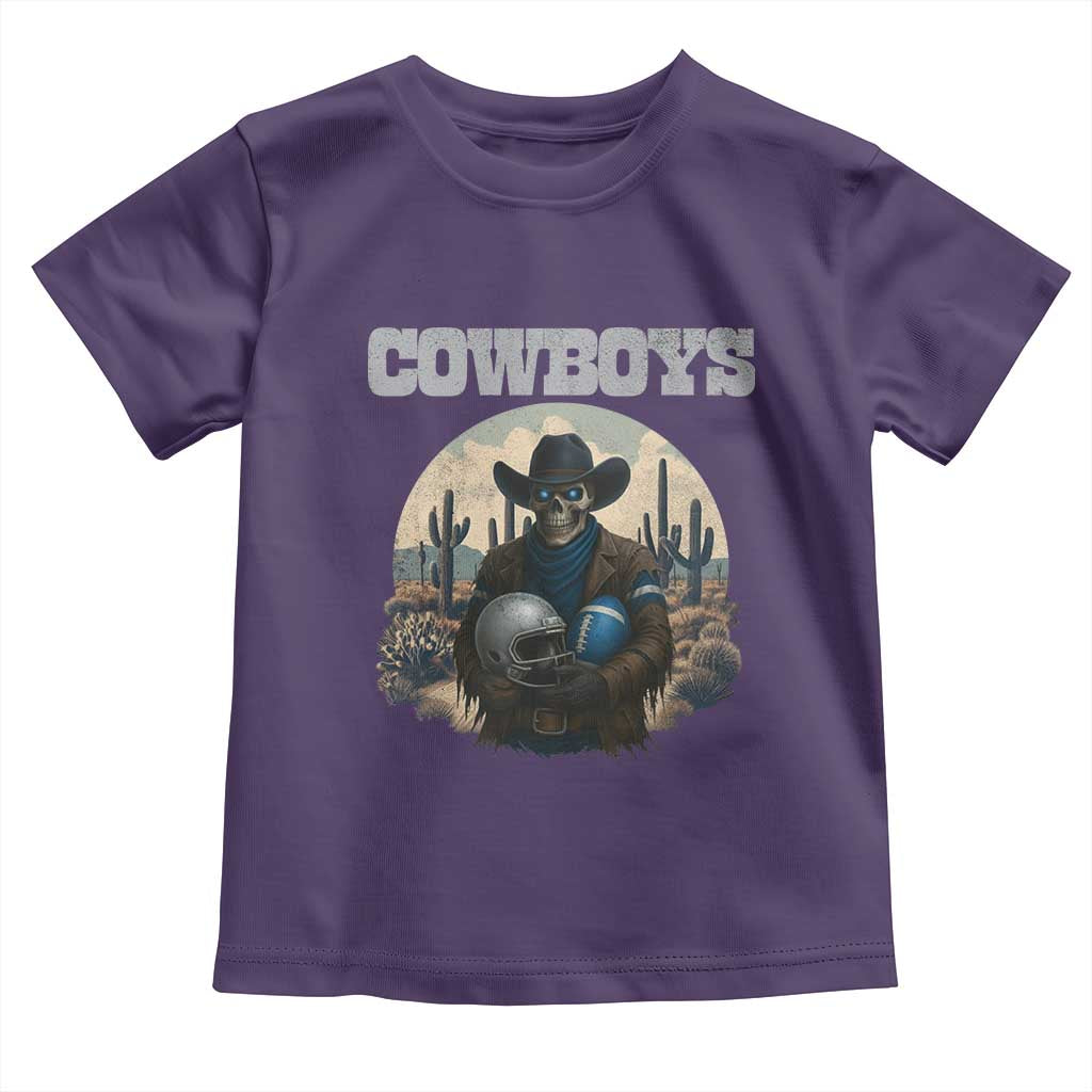Skeleton Cowboy FB Player Toddler T Shirt Western Fan Gift TS12 Purple Print Your Wear