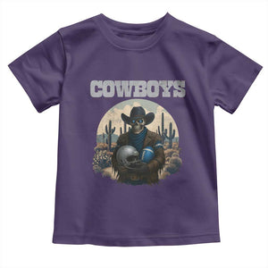 Skeleton Cowboy Football Player Toddler T Shirt Western Fan Gift TS12 Purple Print Your Wear