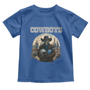 Skeleton Cowboy Football Player Toddler T Shirt Western Fan Gift TS12 Royal Blue Print Your Wear