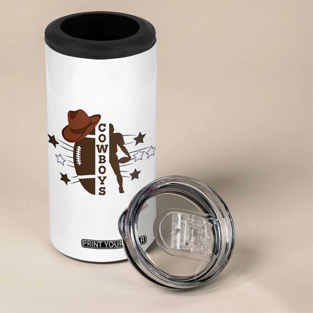 Cowboy Pride 4 in 1 Can Cooler Tumbler Western Style Sport Lover Gift TS12 Print Your Wear