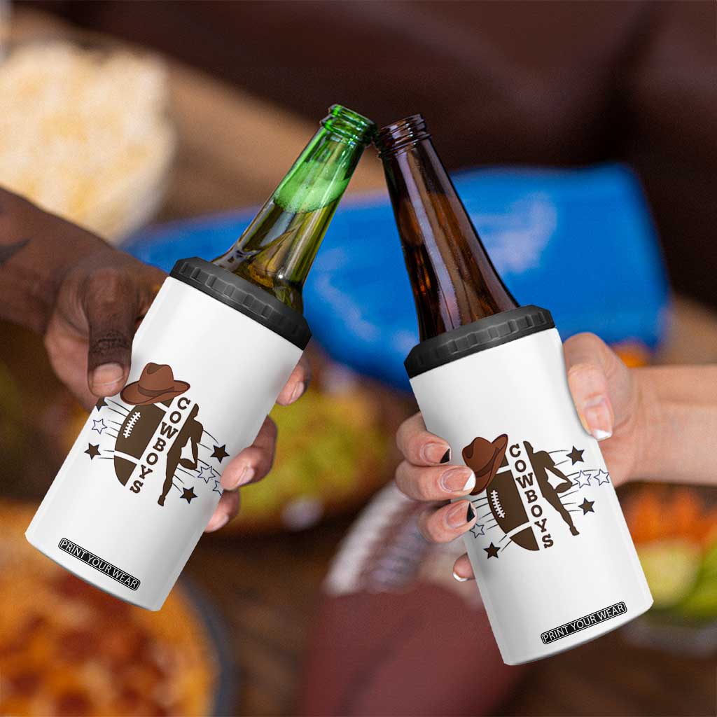 Cowboy Pride 4 in 1 Can Cooler Tumbler Western Style Sport Lover Gift TS12 Print Your Wear