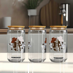Cowboy Football Pride Glass Can Western Style Gift TS12 Print Your Wear