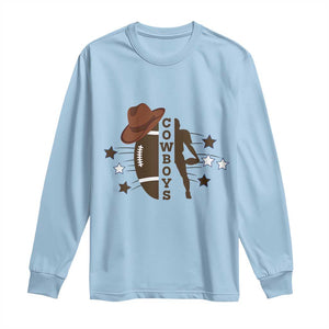 Cowboy Football Pride Long Sleeve Shirt Western Style Gift TS12 Light Blue Print Your Wear