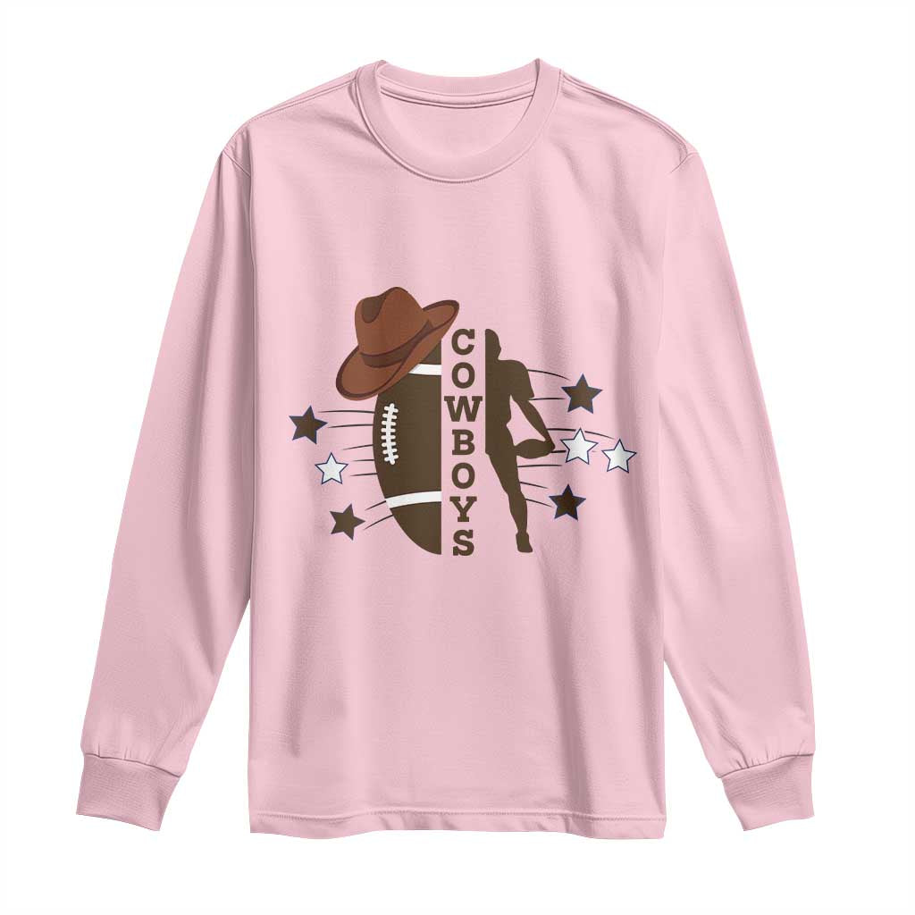 Cowboy Pride Long Sleeve Shirt Western Style Sport Lover Gift TS12 Light Pink Print Your Wear