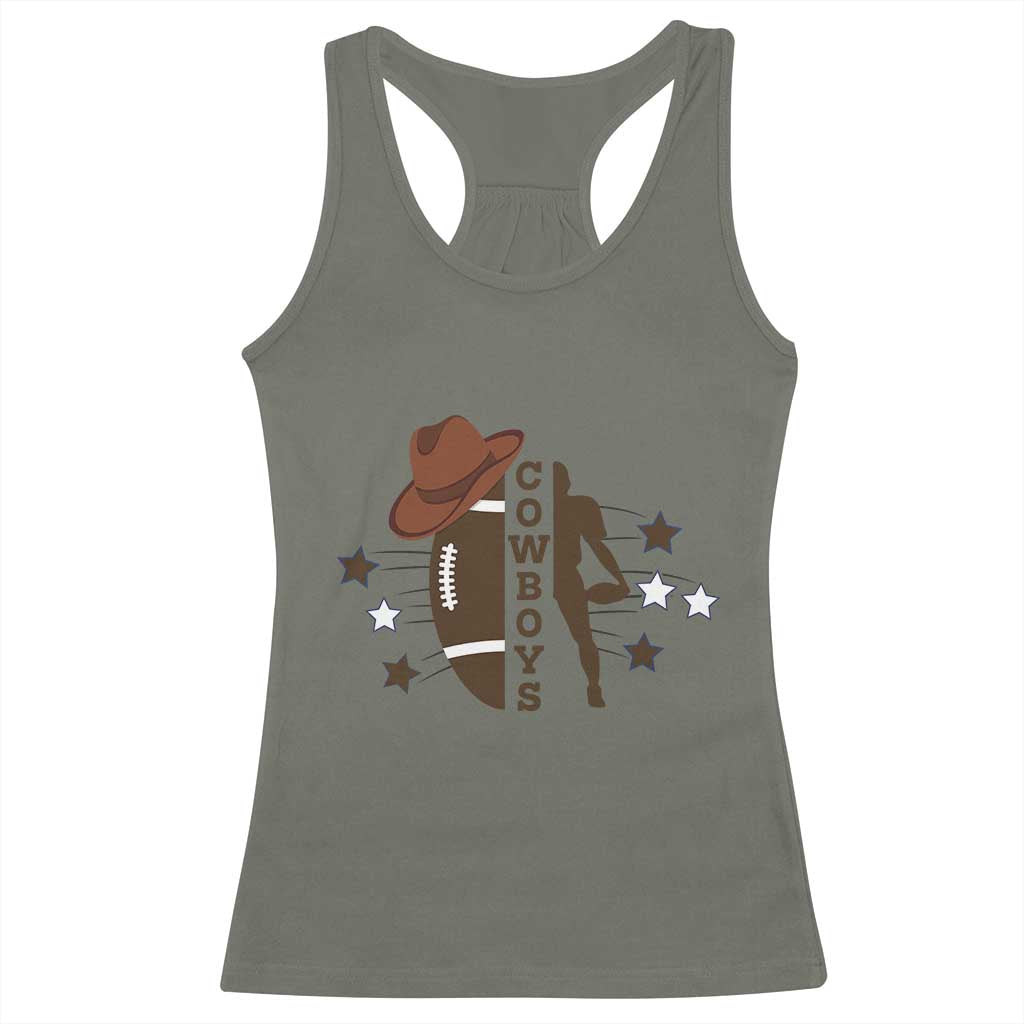 Cowboy Pride Racerback Tank Top Western Style Sport Lover Gift TS12 Military Green Print Your Wear