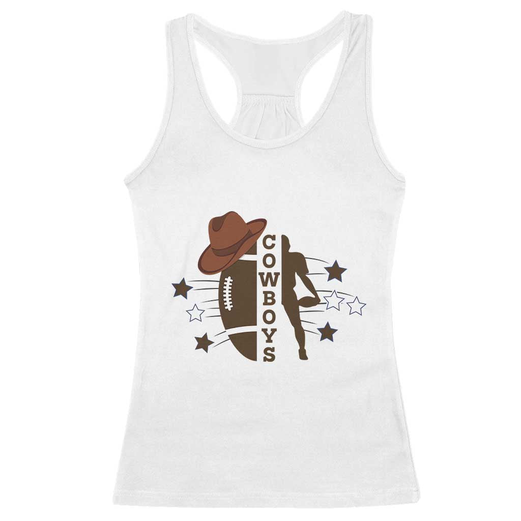 Cowboy Football Pride Racerback Tank Top Western Style Gift TS12 White Print Your Wear