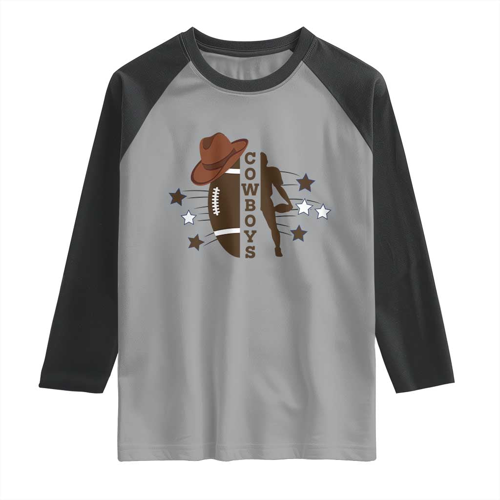 Cowboy Pride Raglan Shirt Western Style Sport Lover Gift TS12 Sport Gray Black Print Your Wear