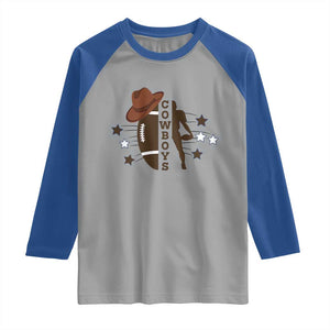 Cowboy Football Pride Raglan Shirt Western Style Gift TS12 Sport Gray Royal Print Your Wear