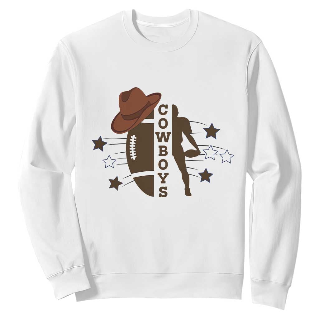 Cowboy Football Pride Sweatshirt Western Style Gift TS12 White Print Your Wear