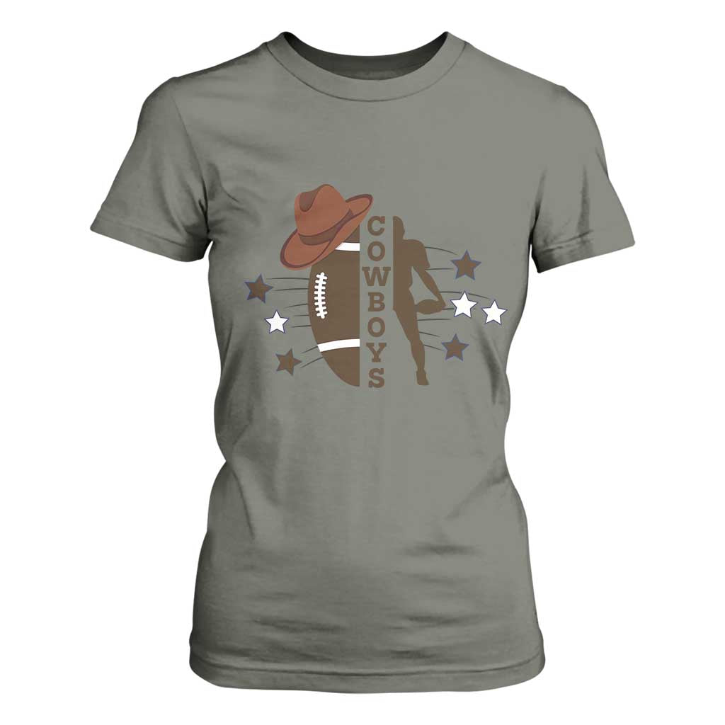 Cowboy Pride T Shirt For Women Western Style Sport Lover Gift TS12 Military Green Print Your Wear