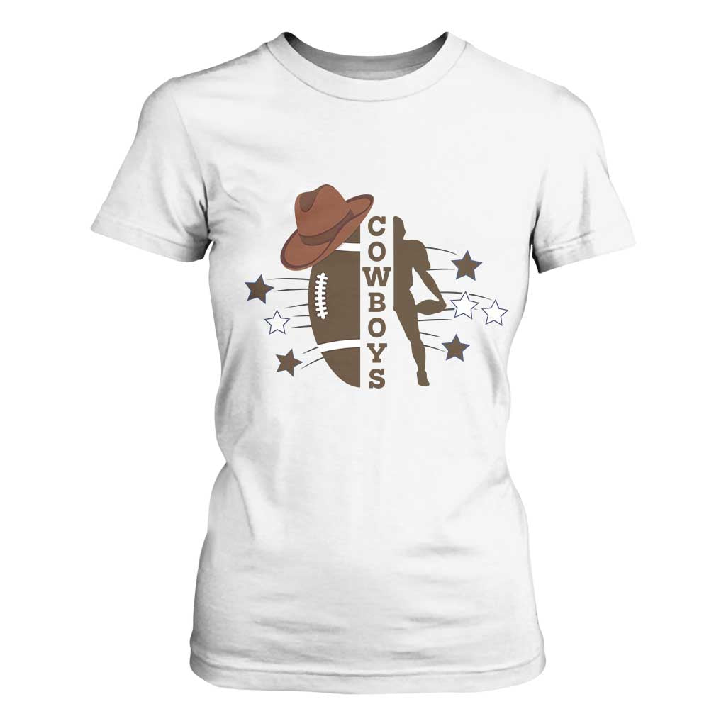 Cowboy Football Pride T Shirt For Women Western Style Gift TS12 White Print Your Wear