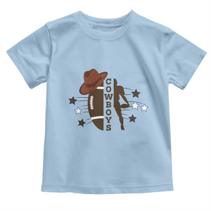 Cowboy Football Pride Toddler T Shirt Western Style Gift TS12 Light Blue Print Your Wear