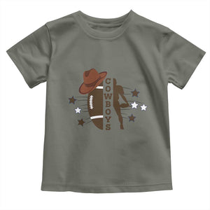 Cowboy Football Pride Toddler T Shirt Western Style Gift TS12 Military Green Print Your Wear
