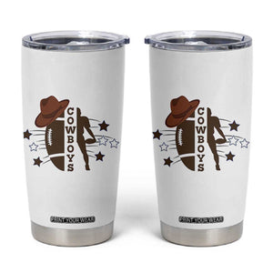 Cowboy Football Pride Tumbler Cup Western Style Gift - Print Your Wear