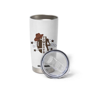Cowboy Football Pride Tumbler Cup Western Style Gift - Print Your Wear