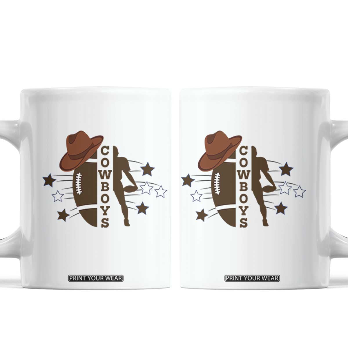 Cowboy Football Pride Coffee Mug Western Style Gift TS12 White Print Your Wear