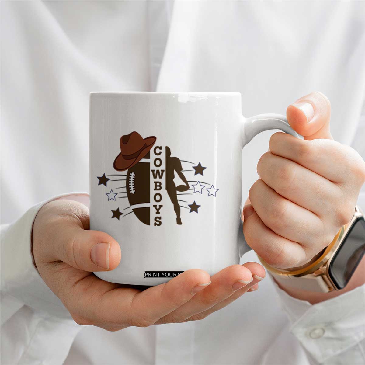 Cowboy Football Pride Coffee Mug Western Style Gift TS12 Print Your Wear