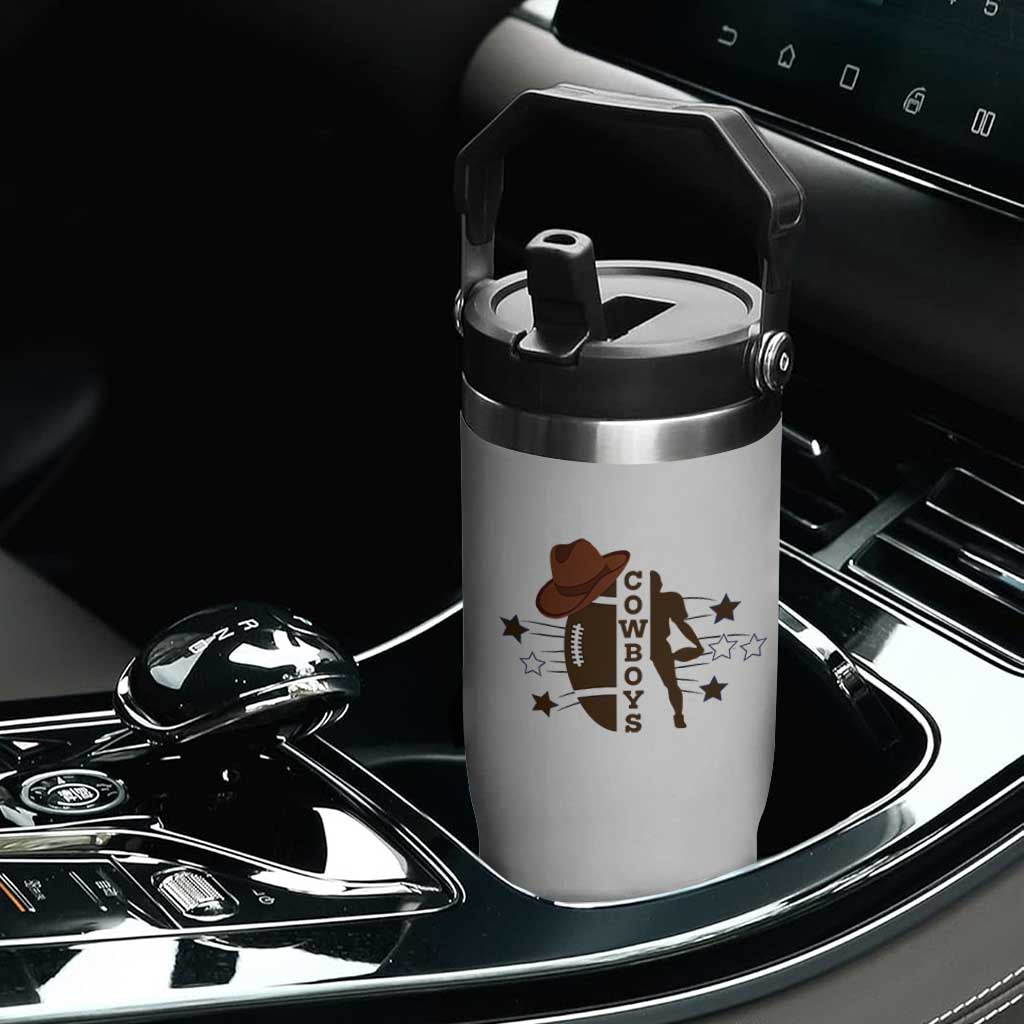 Cowboy Pride Flip Straw Tumbler Western Style Sport Lover Gift TS12 Print Your Wear