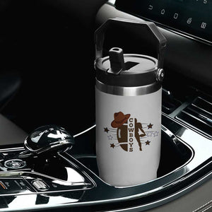Cowboy Pride Flip Straw Tumbler Western Style Sport Lover Gift TS12 Print Your Wear