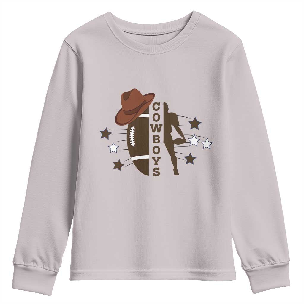 Cowboy Pride Youth Sweatshirt Western Style Sport Lover Gift TS12 Ice Gray Print Your Wear