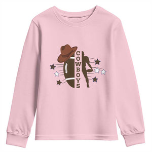 Cowboy Football Pride Youth Sweatshirt Western Style Gift TS12 Light Pink Print Your Wear