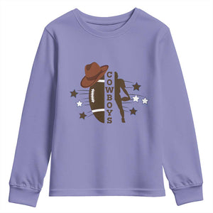 Cowboy Football Pride Youth Sweatshirt Western Style Gift TS12 Violet Print Your Wear
