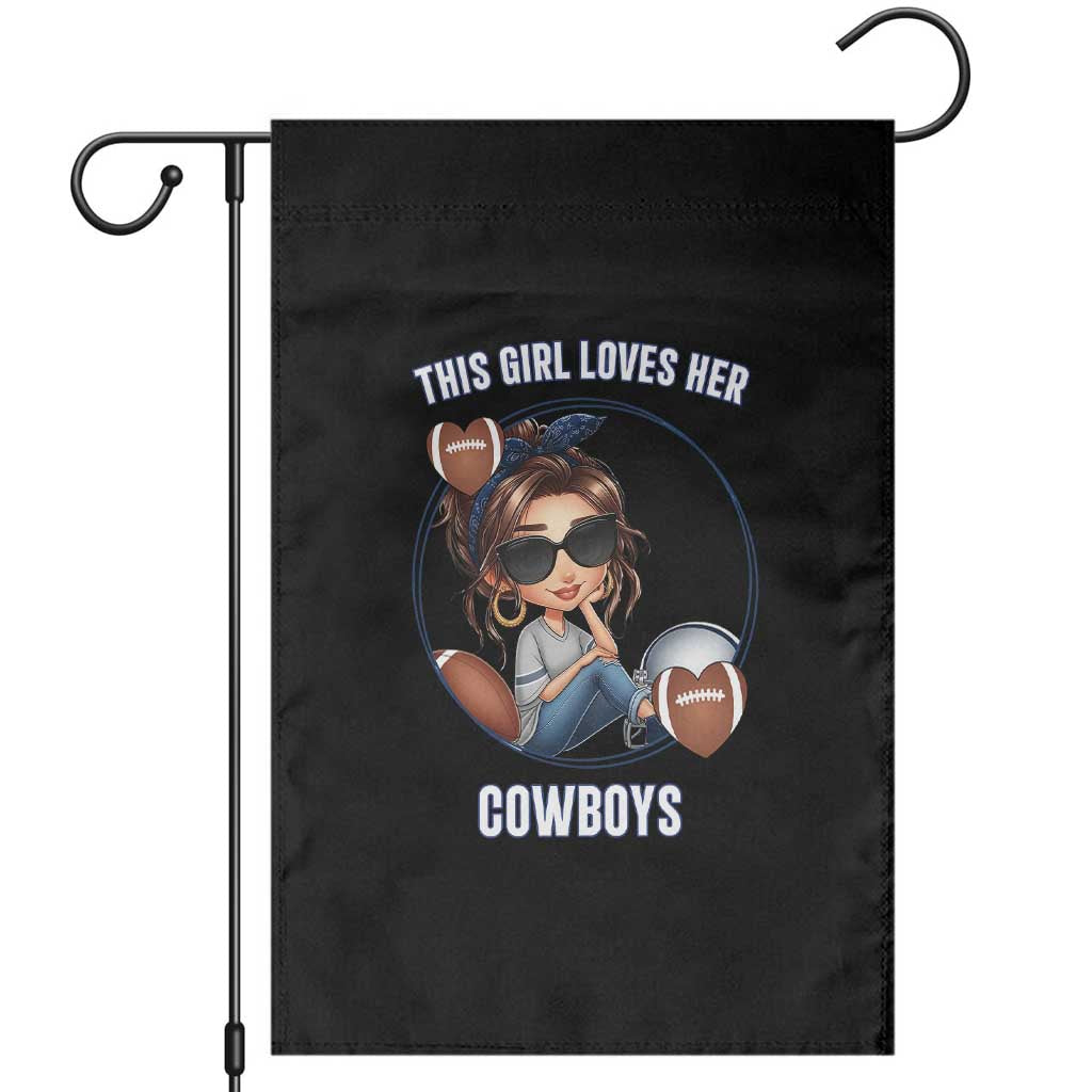 This Girl Loves Her Cowboy Garden Flag Game Day Gift For Fans TS12 Black Print Your Wear
