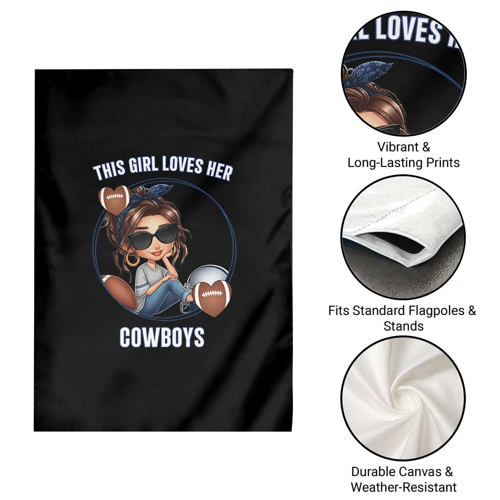 This Girl Loves Her Cowboy Garden Flag Game Day Gift For Fans TS12 Print Your Wear