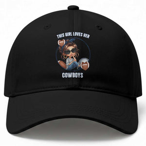 This Girl Loves Her Cowboy Baseball Cap Game Day Gift For Fans TS12 Print Your Wear