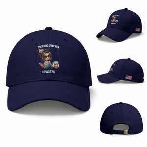 This Girl Loves Her Cowboy Baseball Cap Game Day Gift For Fans TS12 Baseball Cap Universal Fit Dark Blue Print Your Wear