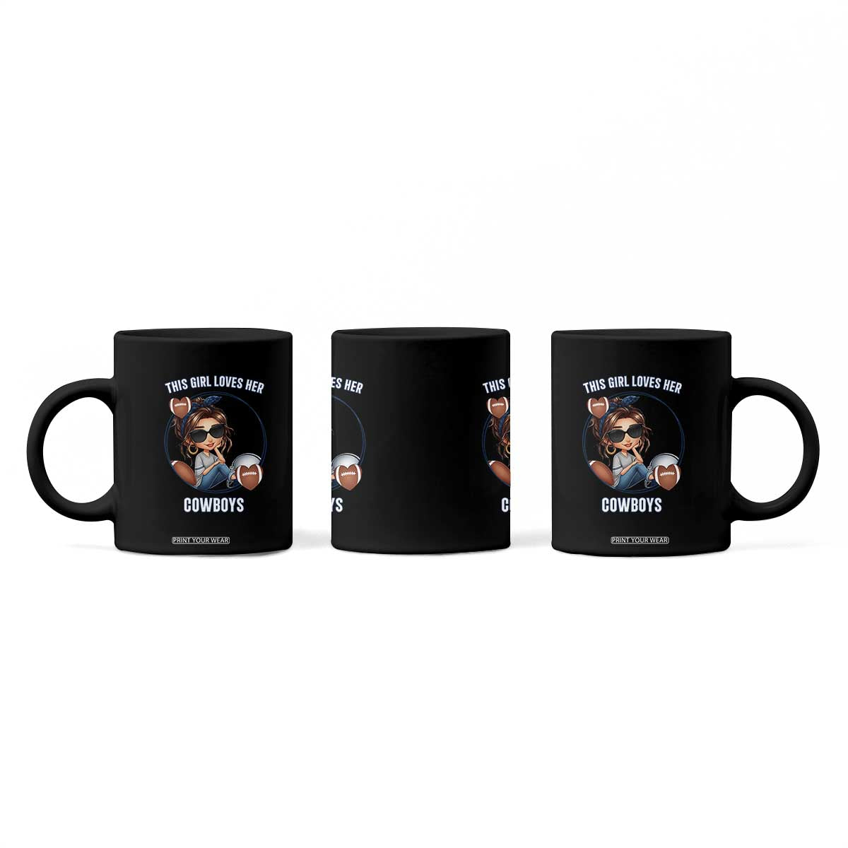 This Girl Loves Her Cowboy Coffee Mug Game Day Gift For Fans TS12 Print Your Wear