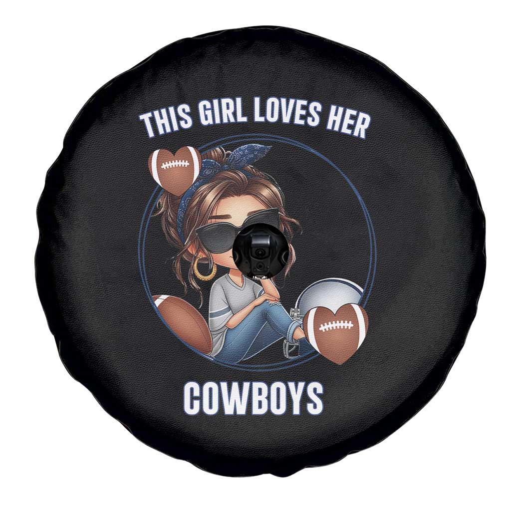 This Girl Loves Her Cowboy Spare Tire Cover Game Day Gift For Fans TS12 Print Your Wear