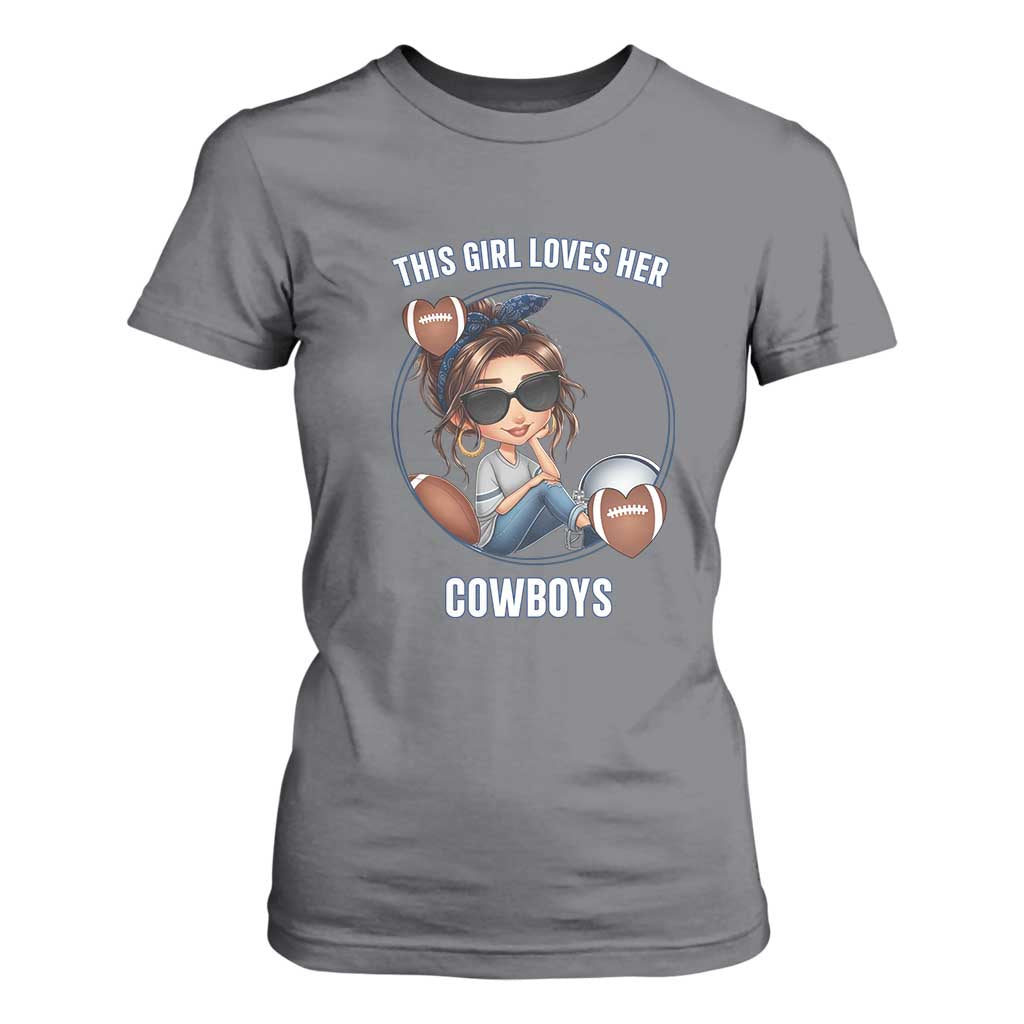 This Girl Loves Her Cowboy T Shirt For Women Game Day Gift For Fans TS12 Charcoal Print Your Wear