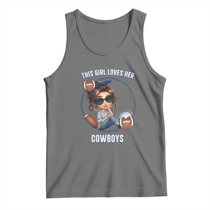 This Girl Loves Her Cowboys Tank Top Game Day Gift For Fans TS12 Black Heather Print Your Wear