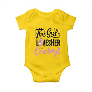 Funny Football Fan Gift Baby Onesie This Girl Loves Her Cowboys TS12 Daisy Print Your Wear