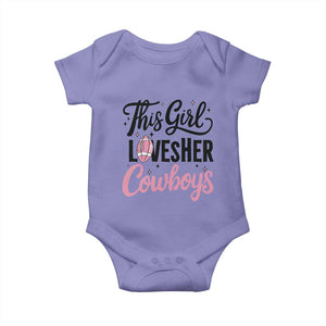 Funny DF Fan Gift Baby Onesie This Girl Loves Her Cowboy TS12 Violet Print Your Wear