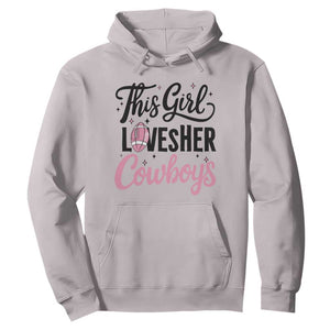 Funny Football Fan Gift Hoodie This Girl Loves Her Cowboys TS12 Ice Gray Print Your Wear