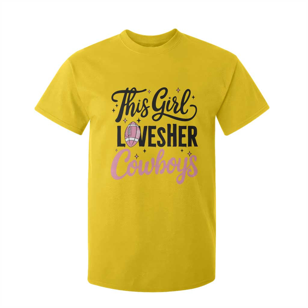 Funny DF Fan Gift T Shirt For Kid This Girl Loves Her Cowboy TS12 Daisy Print Your Wear