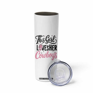Funny Football Fan Gift Skinny Tumbler This Girl Loves Her Cowboys TS12 Print Your Wear