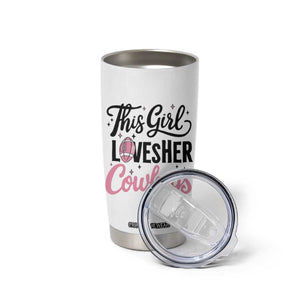 Funny Football Fan Gift Tumbler Cup This Girl Loves Her Cowboys - Print Your Wear