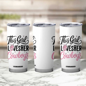 Funny Football Fan Gift Tumbler Cup This Girl Loves Her Cowboys - Print Your Wear